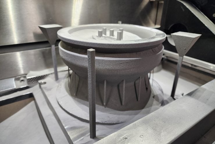 A complex 3D printed metal part